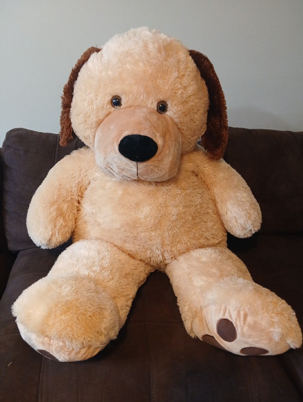 Giant Plush Dog 51 Inch Life Size Best Made Toys Jumbo Stuffed Puppy Tan